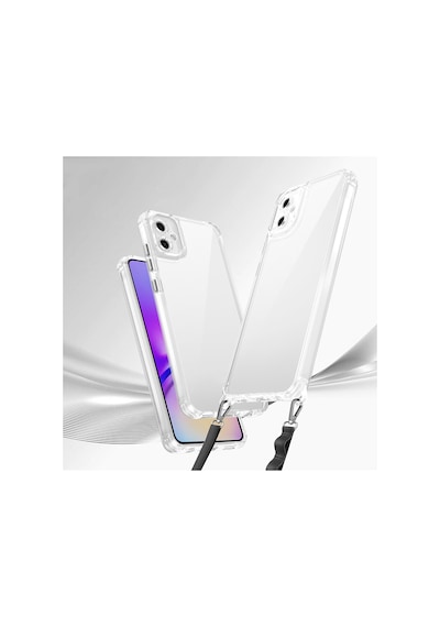 Galaxy A06 Kılıf Airbagli Takılabilir Askı Aparatlı Zore Snap Silikon Kapak Seffaf