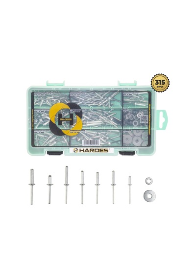 Hardes SH-3001 Aluminyum Pop Perçin Seti 315 Parça