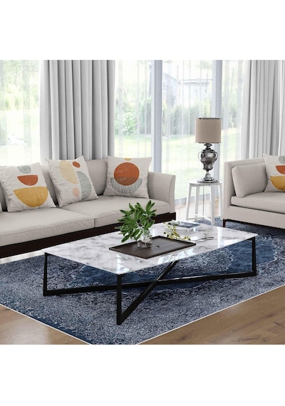 Kaymaz Taban Yıkanabilir Halı Mutfak, Salon, Yatak Odası İçin Modern Dijital Baskı Halı Slnhalı28 - 0096 Çok Renkli