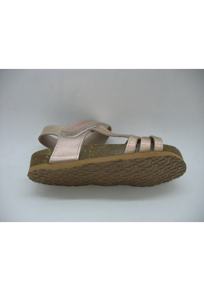 Toddler 01328 Anatomik Deri Mantar Taban Pudra Sandalet 26-30 Pudra