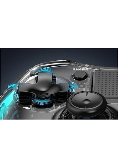Ps-p05 Rgb Led Işıklı Ps4-ps3-tv-Apple Uyumlu iOS -pc Kablosuz Joystick Gamepad Oyun Kolu