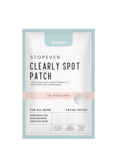Clearly Spot Patch, Sivilce Karşıtı Şeffaf Plaster Şeffaf, Ultra İnce, Hidrokolloid + Niacina