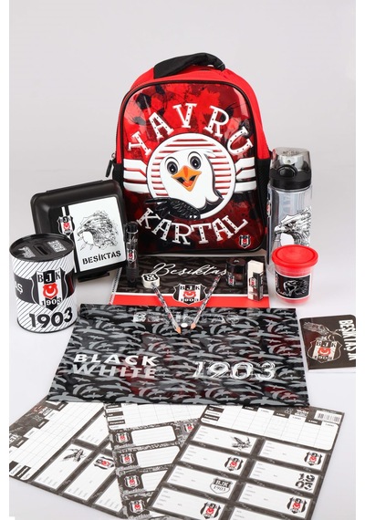 Lisanslı Beşiktaş "yavru Kartal" Tek Bölmeli Küçük Boy 32 Cm Anaokul Çantası,beslenme Kabı,500 Ml Matara İle Full Kırtasiye Seti Altın Lisanslı Beşiktaş "yavru Kartal" Tek Bölmeli Küçük Boy 32 Cm Anaokul Çantası,beslenme Kabı,500 Ml Matara İle Full Kırtasiye Seti Altın