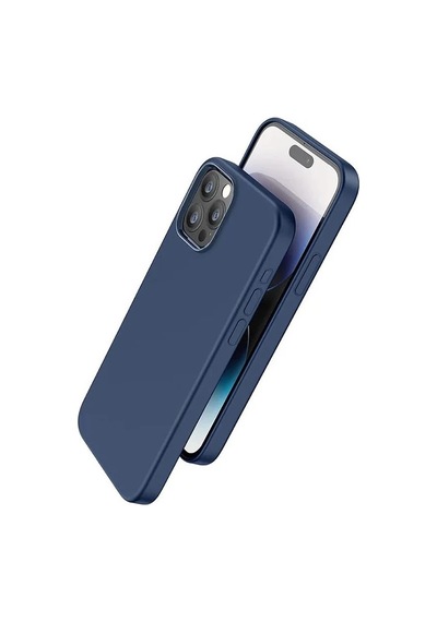 Hoco Pure Series Apple iPhone Uyumlu iPhone 15 Pro Max Manyetik Silikon Kılıf- 5775 Mavi