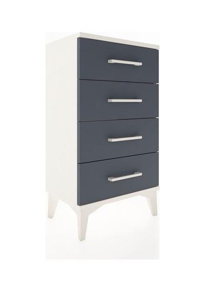 Arges Komodin 4 Çekmeceli 44x30x80 Aytaşı-antrasit Aytaşı