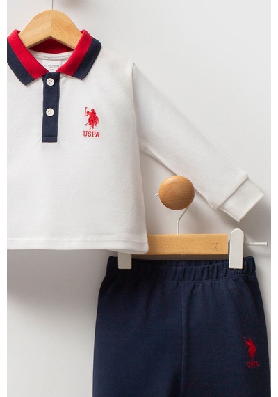 U.S. Polo Assn. U.s. Polo Assn Erkek Bebek Beyaz Takım Usb2575-c-v4 Beyaz