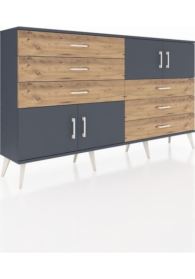 Arges Konsol 2 Raflı 6 Çekmeceli 4 Kapaklı 176x30x99 Antrasit-antrasit/çam Antrasıt/atlas Çam - Antrasıt Arges Konsol 2 Raflı 6 Çekmeceli 4 Kapaklı 176x30x99 Antrasit-antrasit/çam Antrasıt/atlas Çam - Antrasıt