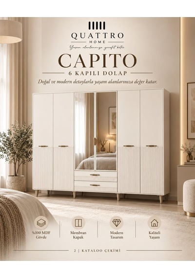 Capıto 6 Lı Dolap Beyaz