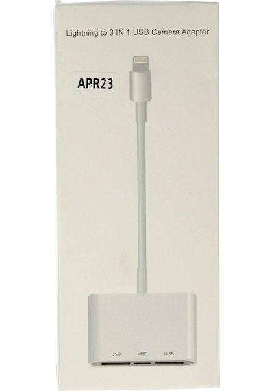 Mey İthalat Apr23 Apple Uyumlu iPhone Otg 3in1 - Beyaz