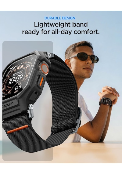 Apple Watch 49mm Ultra 4/3/2/1 İle Uyumlu Ekran Koruyuculu Kılıf Lite Fit Pro + Glas.tr Slim Hd Matte Black - Acs11415 Çok Renkli