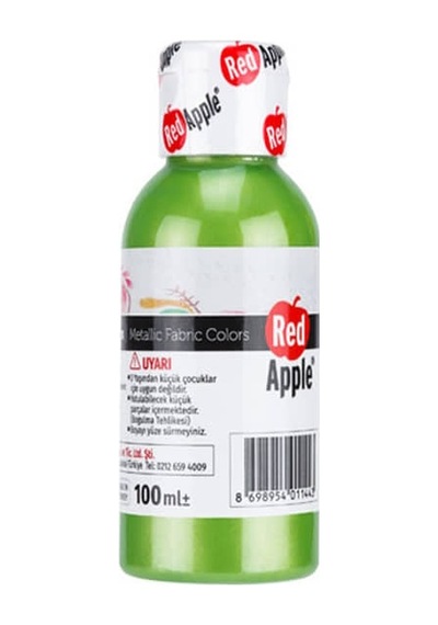 Red Apple Metalik Kumaş Boyası 100 Ml Yeşil