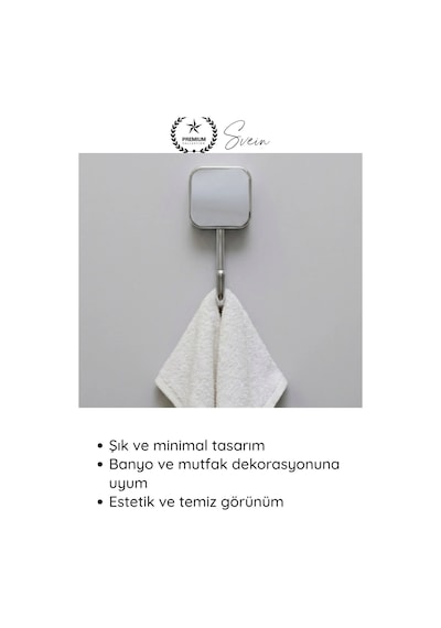 Askı Krom Görünümlü Plastik Tekli Havlu Askısı Banyo Mutfak Duvar Askı Havlu Tutucu Duvara Monte Şı Çok Renkli