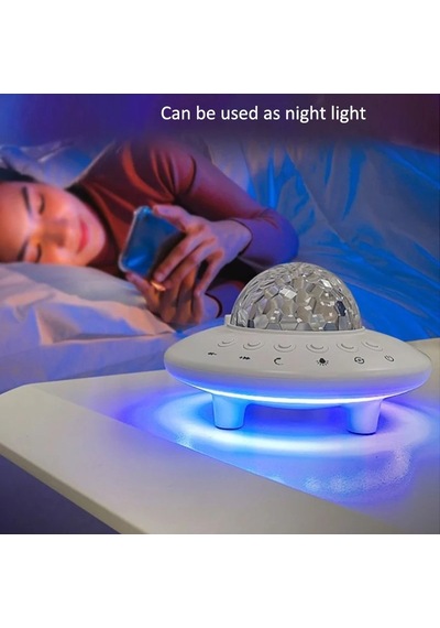 Techtic Ufo 3in1 Starry Galaxy Yıldız Gece Lambası Hoparlör Siyah