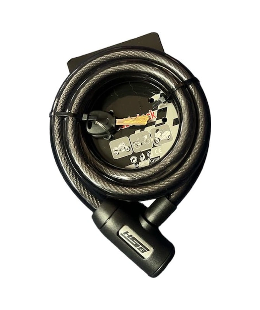 Halat Kilit 20x150 Çelik Bisiklet Ve Motosikletler İçin