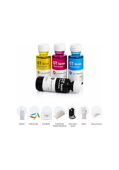 Hp Kartuş Dolum Seti Deskjet 2710 2721 305 Yazıcı 4 Renk Mürekkep