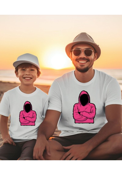 Aselinda Squid Game Kostüm Baskılı Bisiklet Yaka Beyaz Tişört/t-shirt- Tek Adet Fiyatıdır Beyaz