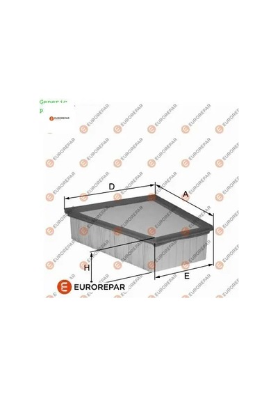 Erp Hava Fıltresı X-traıl Iı 2.0 16v 2.0 Dcı 07- 165466131r Eurorepar 1680340980