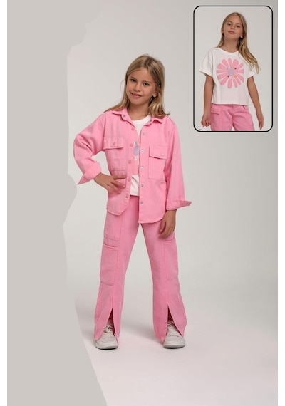 Escabel Kız Pantolon 25yesc2549 Pembe