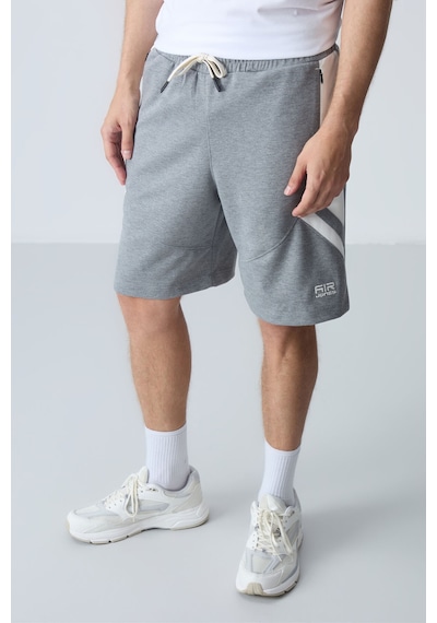 Air Jones Tommy Life Gri Melanj Pamuklu Kalın Yumuşak Dokulu Standart Fit Basic Erkek Şort - 81281 GRI MELANJ