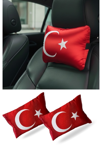Türk Bayraklı Ayyıldız Desenli Torpido Üstü Koruyucu Pelüş Halı & Araç Oto Aksesuar Seti 1