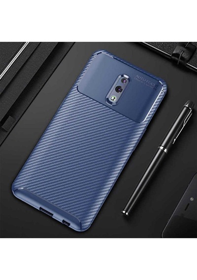 Oppo Reno Kılıf Zore Negro Silikon Kapak Lacivert