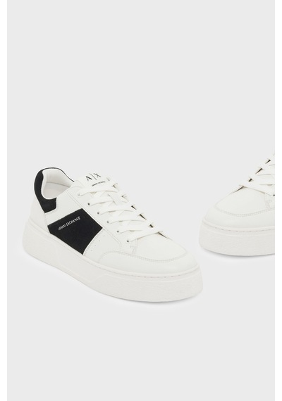 Armani Exchange Logolu Sneaker Ayakkabı Erkek Ayakkabı Xm002627 Af17540 M0017 Beyaz-siyah