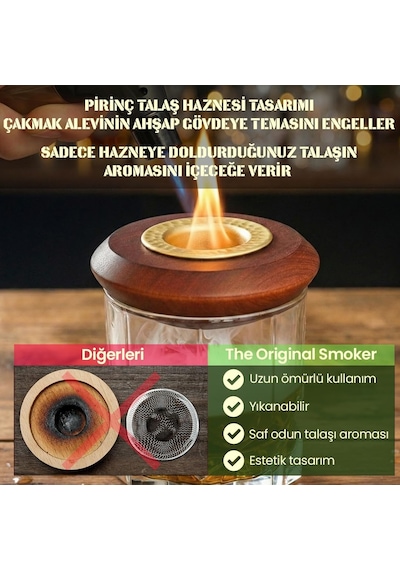 Unchained Workshop Viski Tütsüleme Seti/kokteyl Tütsüleme Kiti / 8 Parça Kahve Tütsüleme Seti Beyaz - Çok Renkli