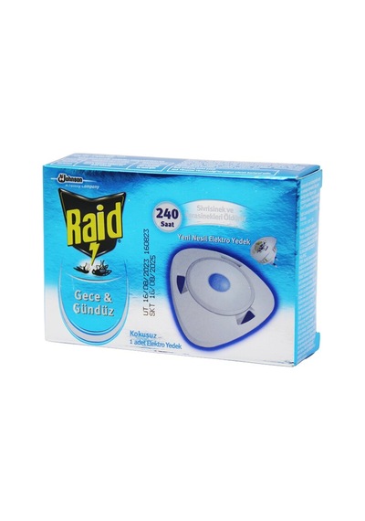 Raid Kum Tablet Sinek Ve Sivrisinek Öldürücü 240 Saat Yedek Kokusuz Yeni Nesil Elektro - 6'li Paket