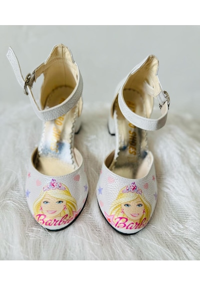 Ga&la Gala Barbie Baskılı Topuklu Çocuk Ayk Krem