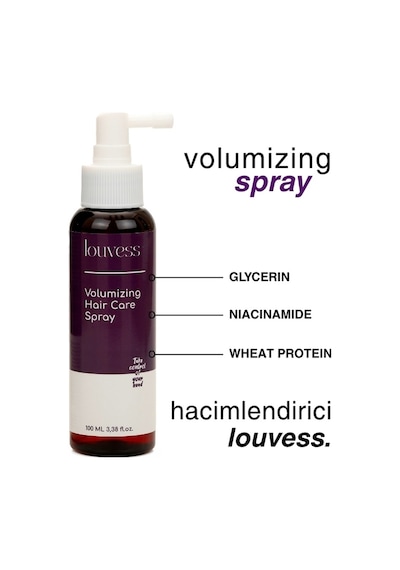 Louvess Glycerin Niacinamide Wheat Protein İçerikli Hacimlendirici Saç Bakım Spreyi 100 ML