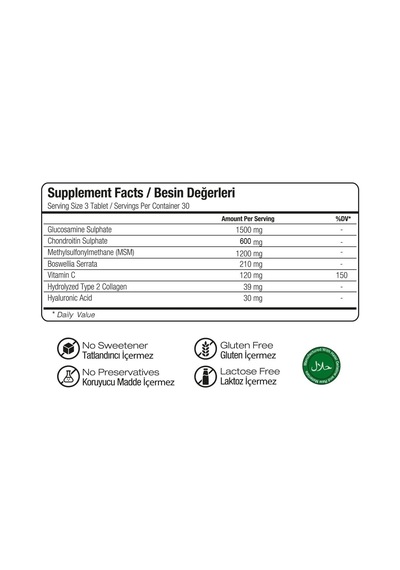Glukozamin & Kondroitin & Msm Tip 2 90 Tablet