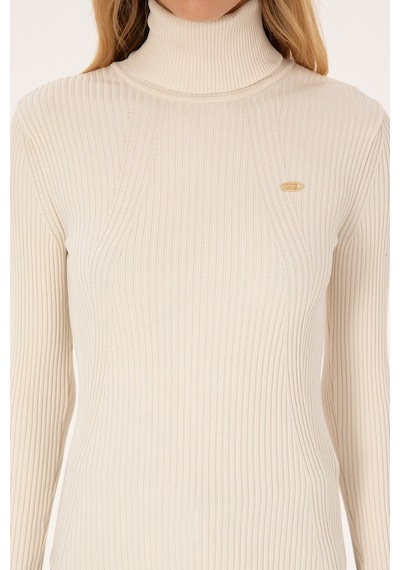 U.S. Polo Assn. Kadın Krem Kazak 50314756-VR071