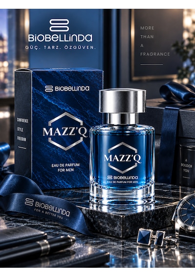Mazz Q Blue Erkek Parfüm Eau De Parfum Çekici Koku 50 Ml Aromatik