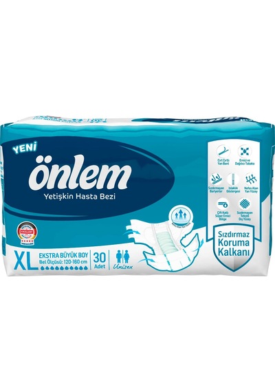 Önlem Belbantlı Yetişkin Ekonomik Hasta Bezi XL 30'Lu