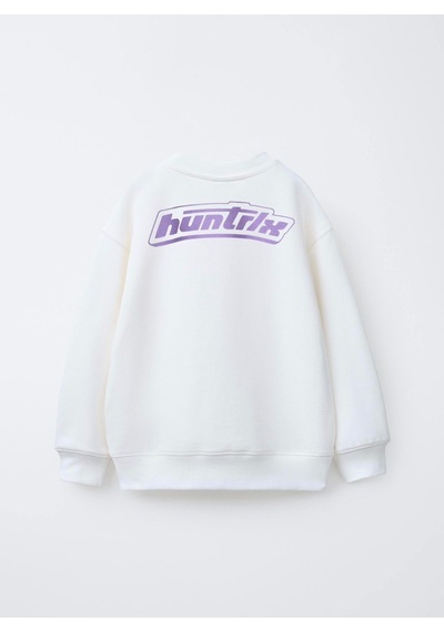 Kpop Kız Çocuk Sweatshirt St09620 KREM