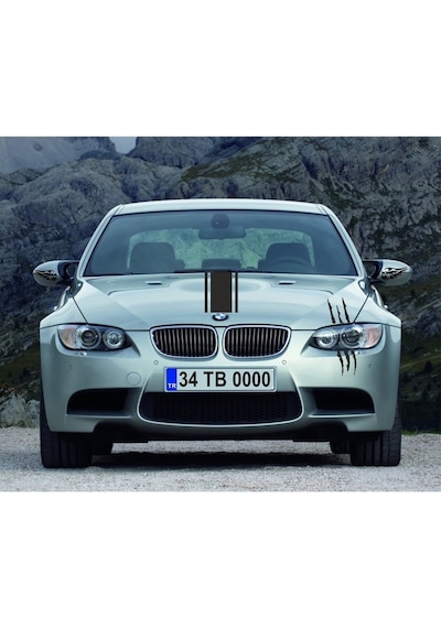 Oto Kaput-far-yan Ayna Sticker Set 3 Lü 58 15 Cm/1 Adet - 22 10 Cm/1 Adet - 12,5 6,5 Cm/sağ-sol