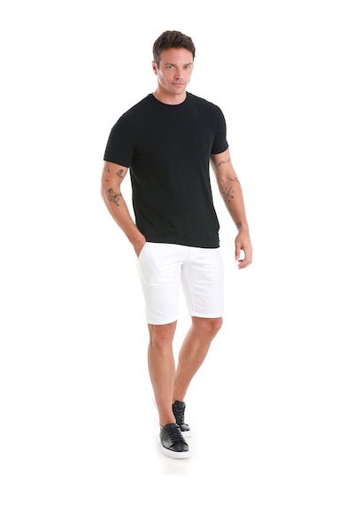 Hatemoğlu Lacivert Regular Fit Jakarlı Bisiklet Yaka Tişört 35102024c004 005 Lacivert