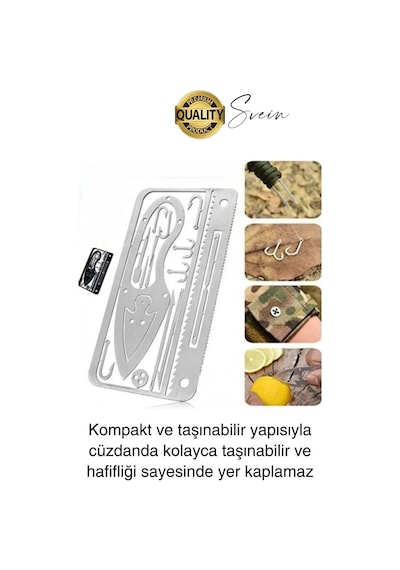 Paslanmaz Kamp Çelik Çok Fonksiyonlu İşlevsel Balıkçı Kiti Hayatta Kalma Balık Tutma Olta Uç Seti Cep Boy Çok Renkli