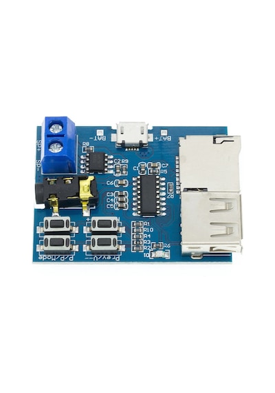 TFU MP3 Wav Ses Müzik Çalma Kartı 3W Amfi Micro SD Usb Flash Okuyucu 3.5mm Ses Soketi