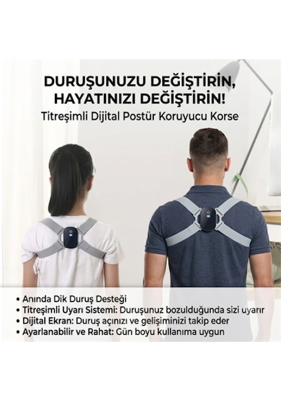 Zensaas41 Dijital Ekran Titreşimli Dik Durma Korsesi Zensaa56