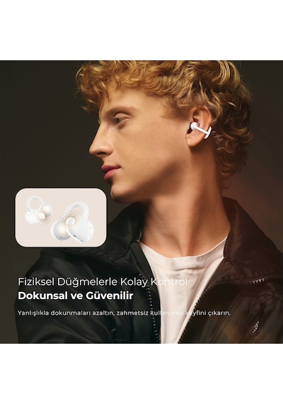 Soundpeats Pop Clip Open-Ear Enc Ows Bluetooth 5.4 Kablosuz Kulaklık