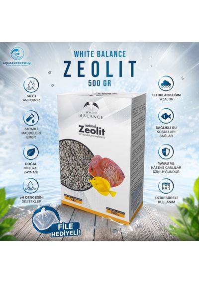 Akvaryum Filtre Malzemesi - Zeolit - Su Berraklaştırıcı Ve Koku Giderici - 500 Gr - File Hediyeli