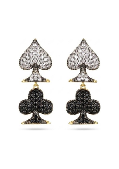 Royal Maça Kızı Küpe Silver