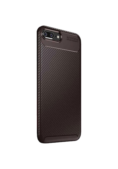 Apple Uyumlu iPhone 7 8 Karbon Desenli Negro Silikon Kılıf Kahverengi