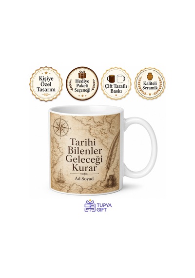 Tarih Dergileri Unutulan Savaşlar Liderlerin Gizli Mektupları Antik Sırlar Kupa Bardak Hediye Beyaz / Çok Renkli