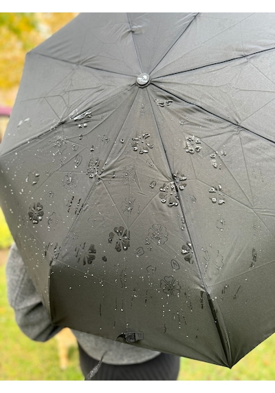 Veraman Siyah 8 Telli Tam Otomatik Rüzgara Dayanıklı Sihirli Şemsiye Siyah