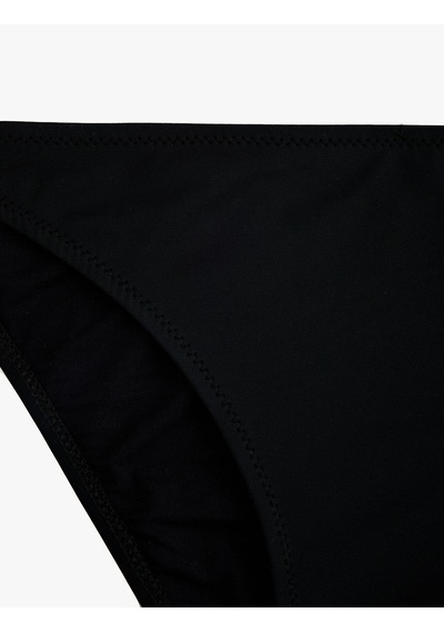Koton Mat Kumaş Fiyonklu Bağlamalı Bikini Altı Siyah 6sak00023mm