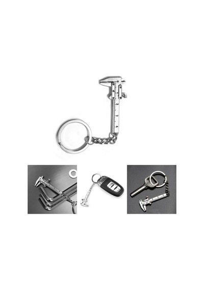 Depolife 80mm Plastik Kumpas Ve Metal Mini Anahtarlık Kumpas Seti Kalınlık Ölçer Kompratör 2li Set Genel