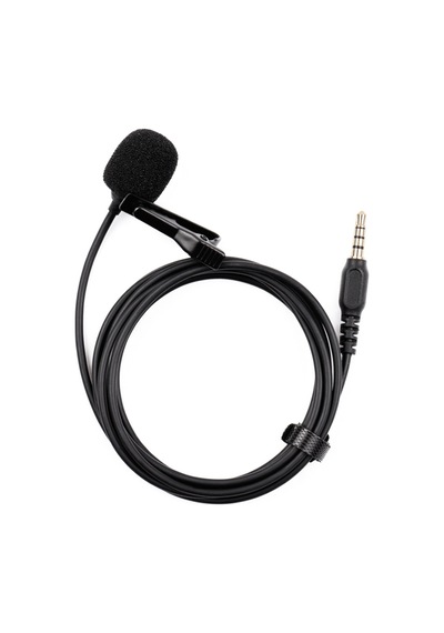 Mufunye Mini Klipsli Yaka Mikrofonu Yaka Kondansatör Mikrofonu 3.5mm Trrs Fişi 1.5m Kablo Rüzgarlıklı Akıllı