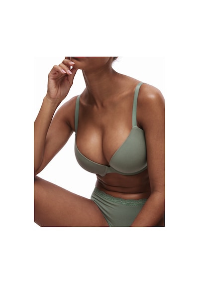 Marks & Spencer 3'lü Pamuklu Push Up T-Shirt Sütyeni T33006810 Yeşil
